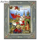 Алмазная 5D картина с греческой православной тематикой, вышивка крестиком, икона Богородицы Атоса, религиозная вышивка, молитвенный подарок, T551