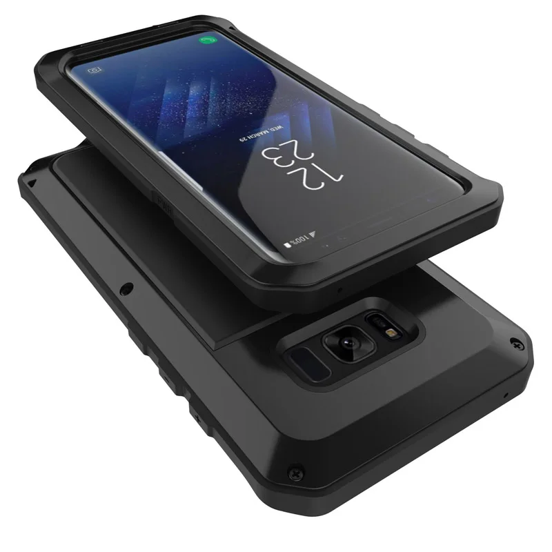 Military Grade Anodized Aluminum Heavy Duty Full Body Dual Layer Rugged TPU and Metal Protective Case for Samsung S8 | Мобильные