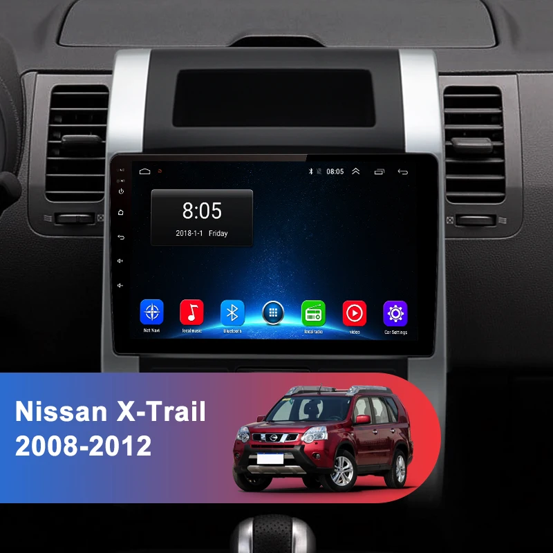 Junsun V1 2G+ 32G Android 8,1 для Nissan x trail t31 2008-2012 Qashqai автомобильный Радио Мультимедиа Видео плеер навигация gps 2 din dvd