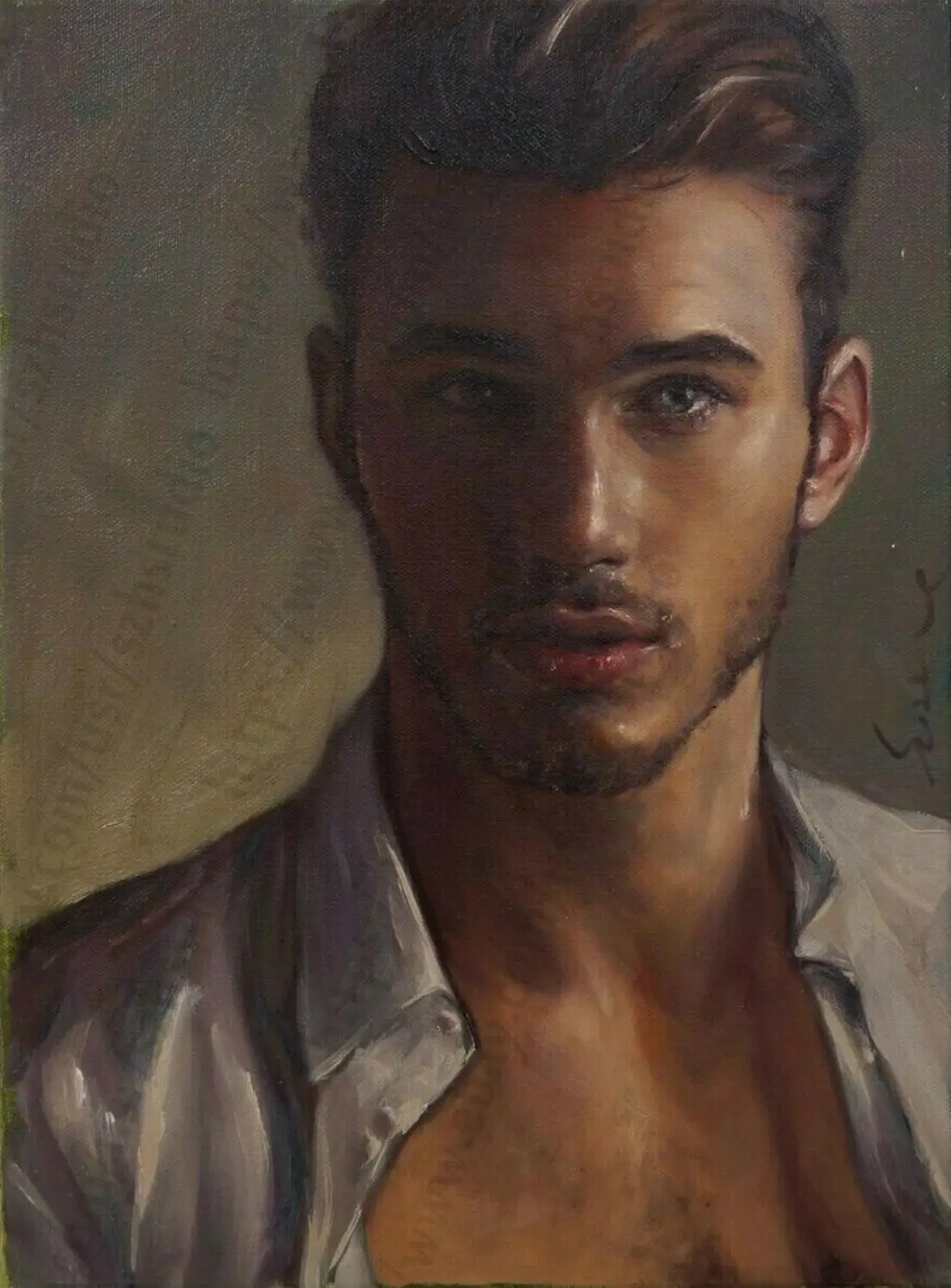 100% ручная работа картина маслом роспись оригинальная написанная портрет