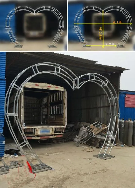 

Customer-Custom Heavy Duty Large Metal Heart Shape Wedding Arch