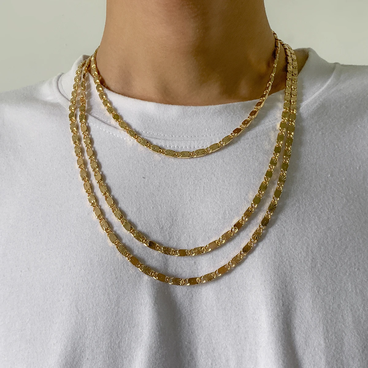 

Ingemark Punk Goth Geometric Chain Necklaces for Men Women Charm Gold Color Female Clavicle Link Choker Grunge Jewelry Neck Gift
