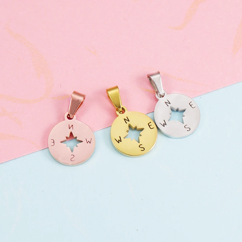 Fnixtar 20 шт. 12 мм зеркальные полированные полые брелоки из нержавеющей стали для