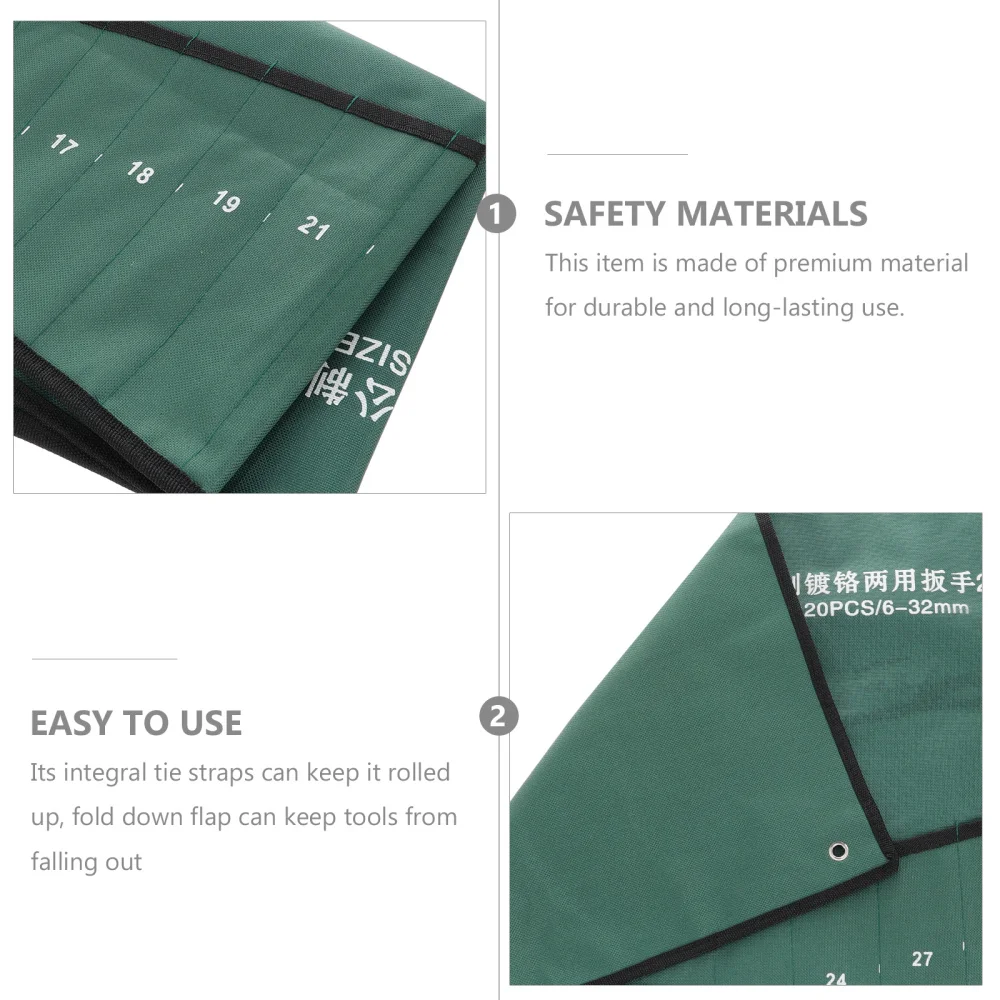 

Multi-function Repair Kit Strap-on Canvas Tool Bag Thick Wrench Holder Bag