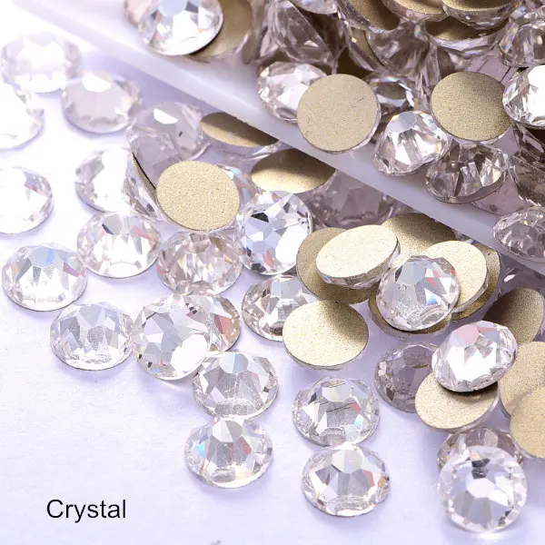 Crystal 1440 шт Новые популярные цвета 8 больших+ 8 маленьких 16 граней горный хрусталь Кристалл Flatback не горячей фиксации украшение для ногтей горный хрусталь B3638 - Цвет: Crystal