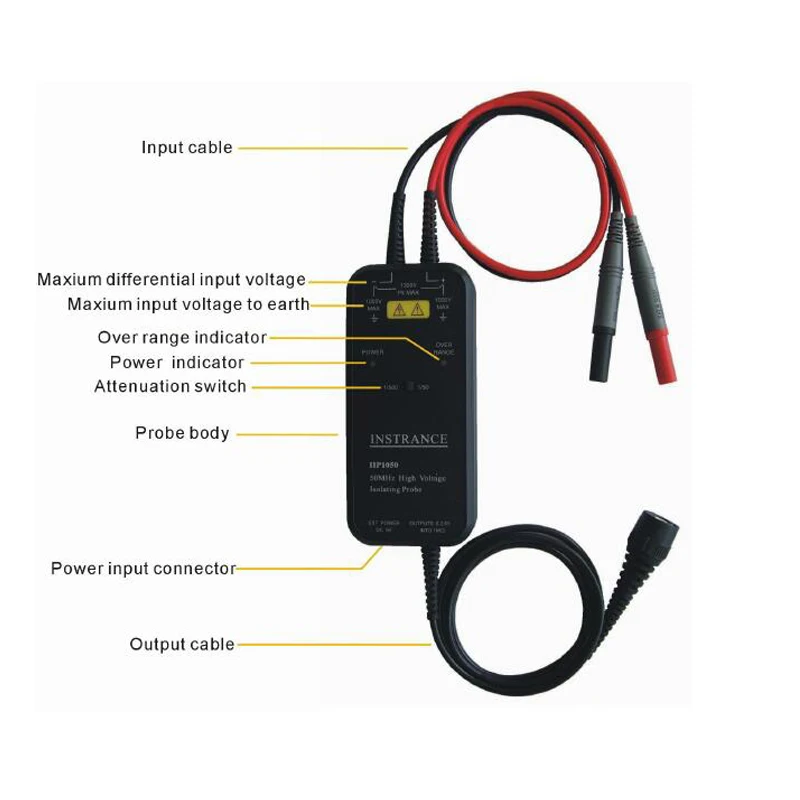 Высоковольтный дифференциальный зонд и изогнутый тестер ICTP9511 IV обычно