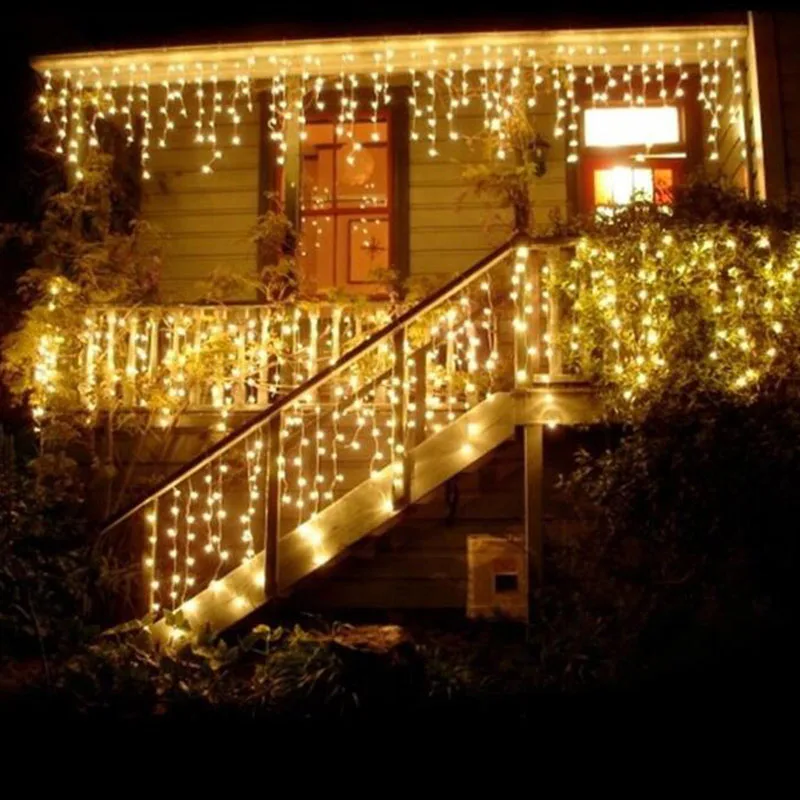 100 шт. 4 6 м светодиодная Рождественская гирлянда-занавеска гирлянда-сосулька