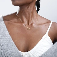 trendy sun and moon pendants necklaces for women men choker stainless steel retro chain charm modern bijoux femme jewelry