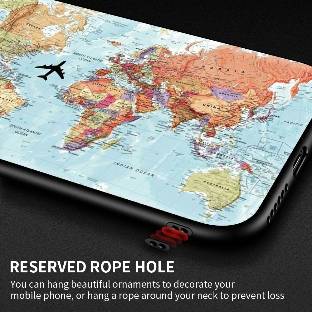 

World Map Travel Silicone Phone Case For Samsung Galaxy A51 A71 A21s A31 A41 A11 A91 A12 A02s A32 A52 A72 Back Cover Coque Funda
