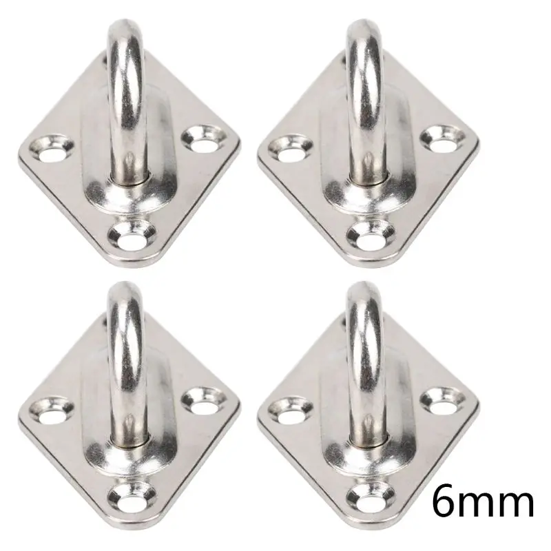 

304 Stainless Steel Ceiling Wall Mount Hook Heavy Duty Anchor Eye Plate For Boat Yoga Swings Hammocks