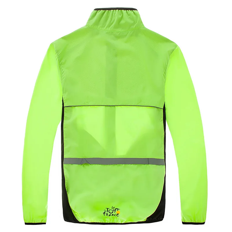 Men Women Waterproof Cycling Jackets High Visibility Windbreaker Bicycle Jacket Windproof Clothing Reflective Bike Coat