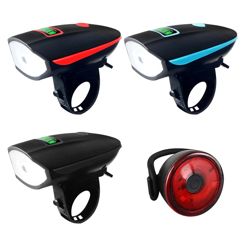 

Налобный фонарь с зарядкой от USB, Круглый задний фсветильник рь, динамик, передние лампы, наборы для горных велосипедов, велосипедные аксесс...