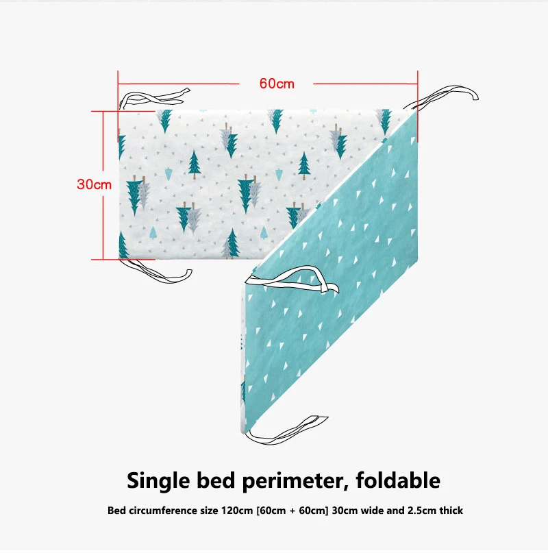 100% хлопок анти осенний дизайн детская кровать плотные бамперы цельная кроватка