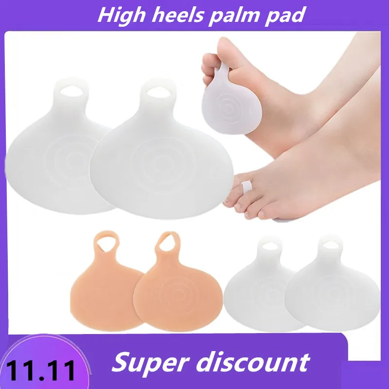 

1Pair 2Colors Durable Silicone Non-Slip High Pain Relief Shoes Half Insole Metatarsal Pad Healthy Foot Heel Skin Care Women