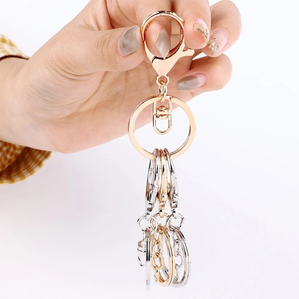 1 шт. модное кольцо для ключей классическая застежка карабин цепочка