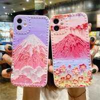 soft cover back cover for iphone 13 mini luxury mountain peak landscape pattern phone case for iphone 13 pro max accessories