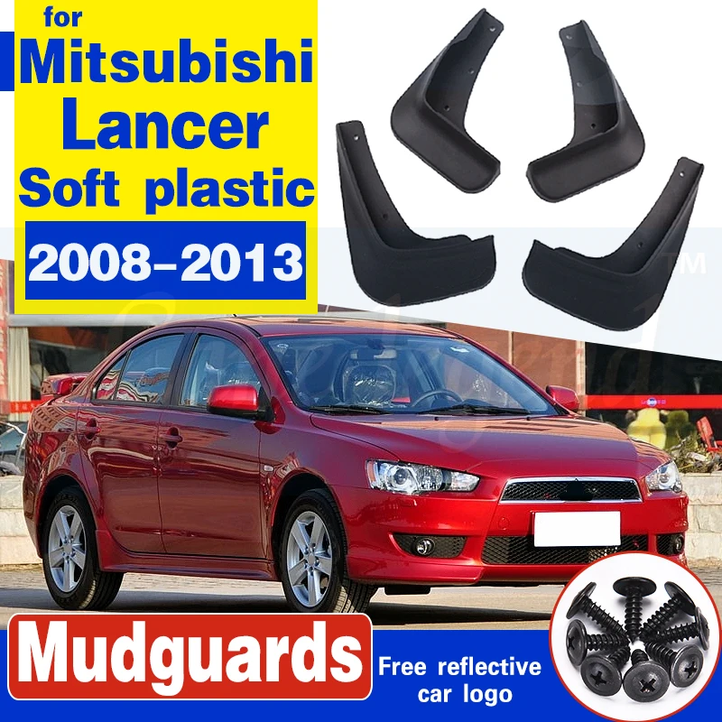 Для Mitsubishi Lancer 9 2008 2013 2009 2010 набор автомобильных брызговиков седан с боковой юбкой