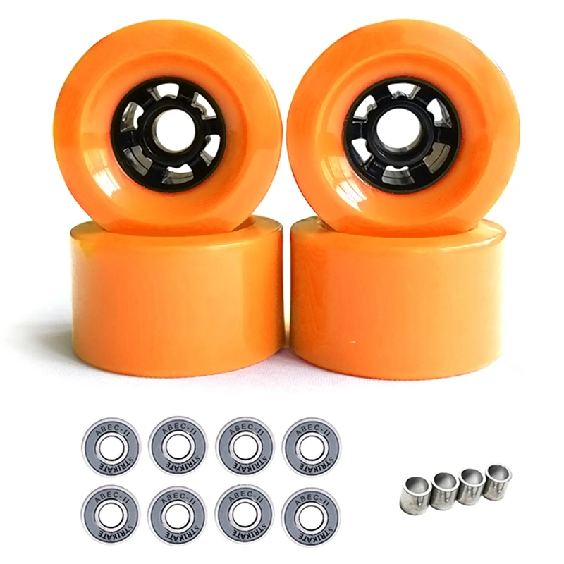 

STRIKATE 4Pcs 90mm x 52mm Pro 78A Longboard Cruiser Wheels Flywheels Big Soft Longboard Skateboard Wheels