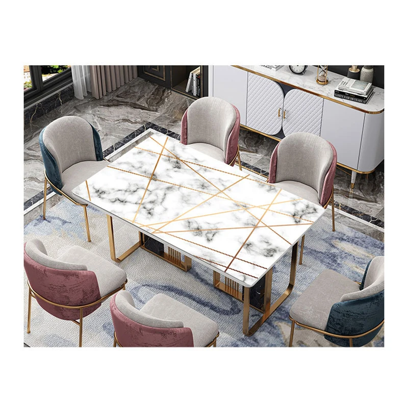 Скандинавские 3D Кристальные мягкие стеклянные печатные настольные коврики