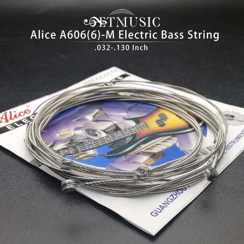 

Electric Bass String 1 set 6-string - Alice A606(6)-M (.032-.130) contrabaixo encordoamento