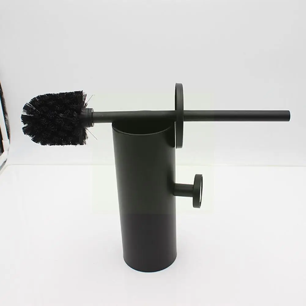 

Matt Black Toilet Brush Holder Stainlesssteel Cleaning Tool Brush Mounted Toilet Durable Wall Vertical Bathroom B2c4
