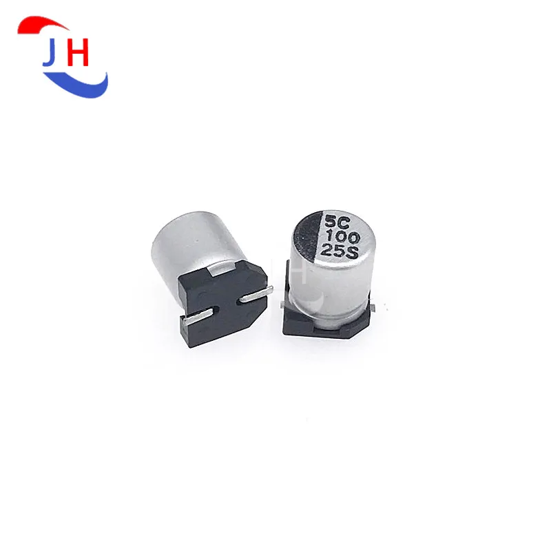 

20PCS Chip Aluminum Electrolytic Capacitor SMD 25V100UF 6.3 * 7.7VES 101ETR-0607 2.0 mm Pitch 25V 100UF