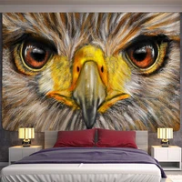 3d owl animal tapestry wall hanging witchcraft boho decoration home decor colorful owl pattern