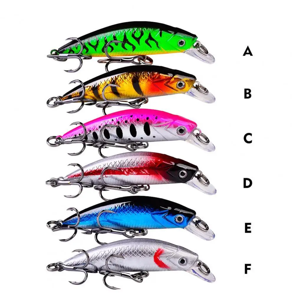 

6g 6cm Fishing Lure Bionic Attractive 6 Colors Big Minnow Lure for Night Fishing