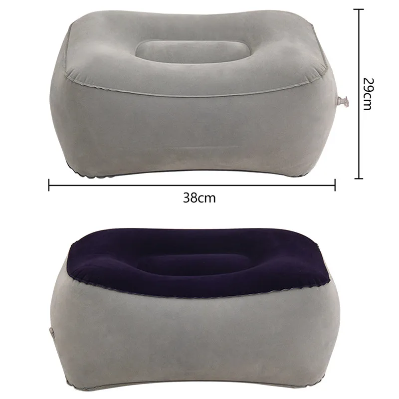 Brand New Inflatable Foot Rest Travel Air Pillow Office Home Leg Up Footrest Relax Pad Plane Train Recliner