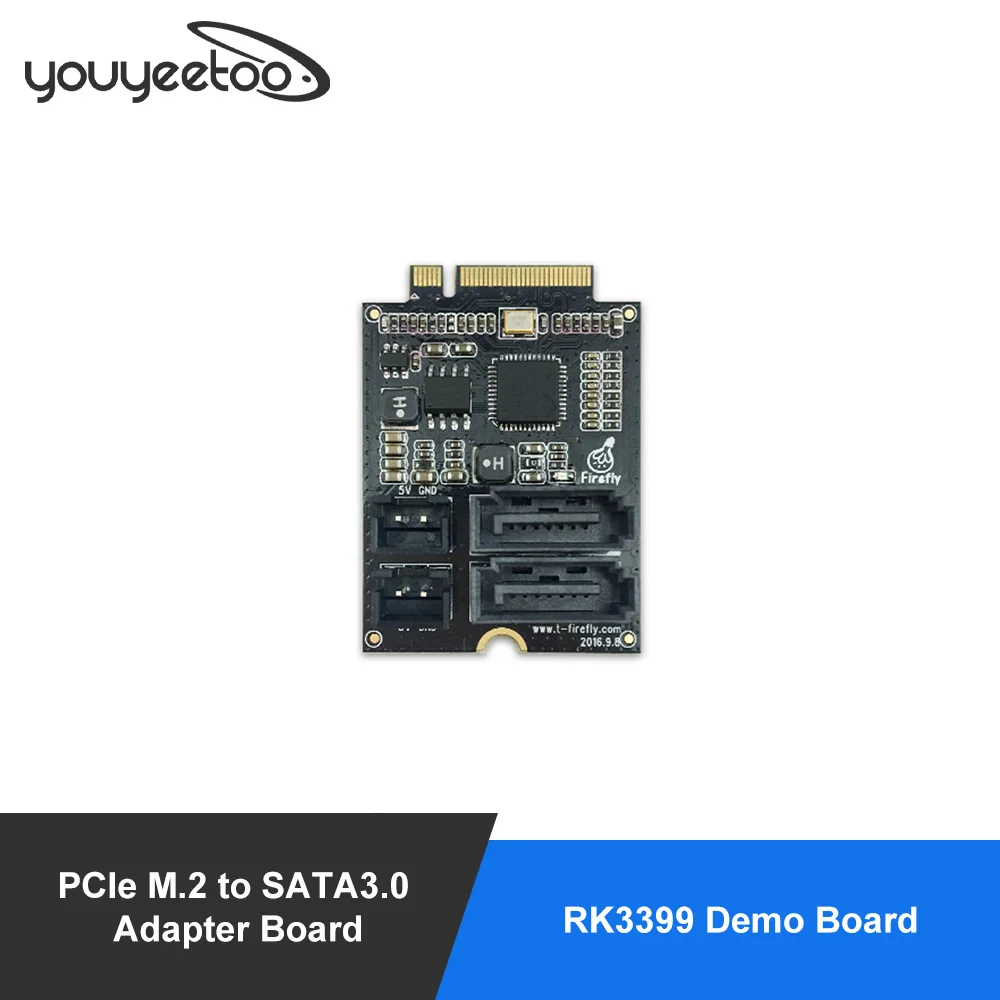 PCIe M.2 to SATA3.0 Adapter Board ,Extension board work with Firefly RK3399 Demo Board
PCIe M.2 to SATA3.0 Adapter Board ,Extension board work with Firefly RK3399 Demo Board