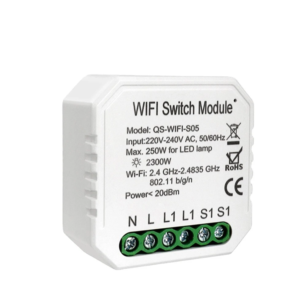 

Интеллектуальный модуль переключателя Wi-Fi Tuya, модуль для модификации, интеллектуальный домашний инструмент «сделай сам», приложение/Голос...
