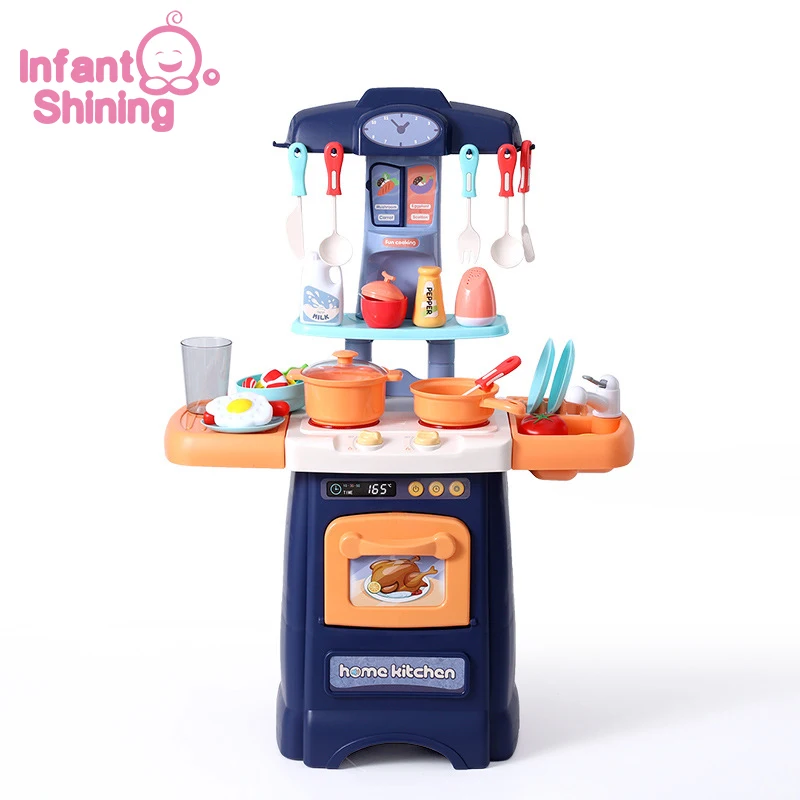 Детские блестящие детские кухонные игрушки посуда мини Циркулирующие для игры в