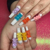 20pc11x17mm resin jelly gummy bear for nails jewelry flat back glue on embellishments kawaii candy gummy bear charms e10052