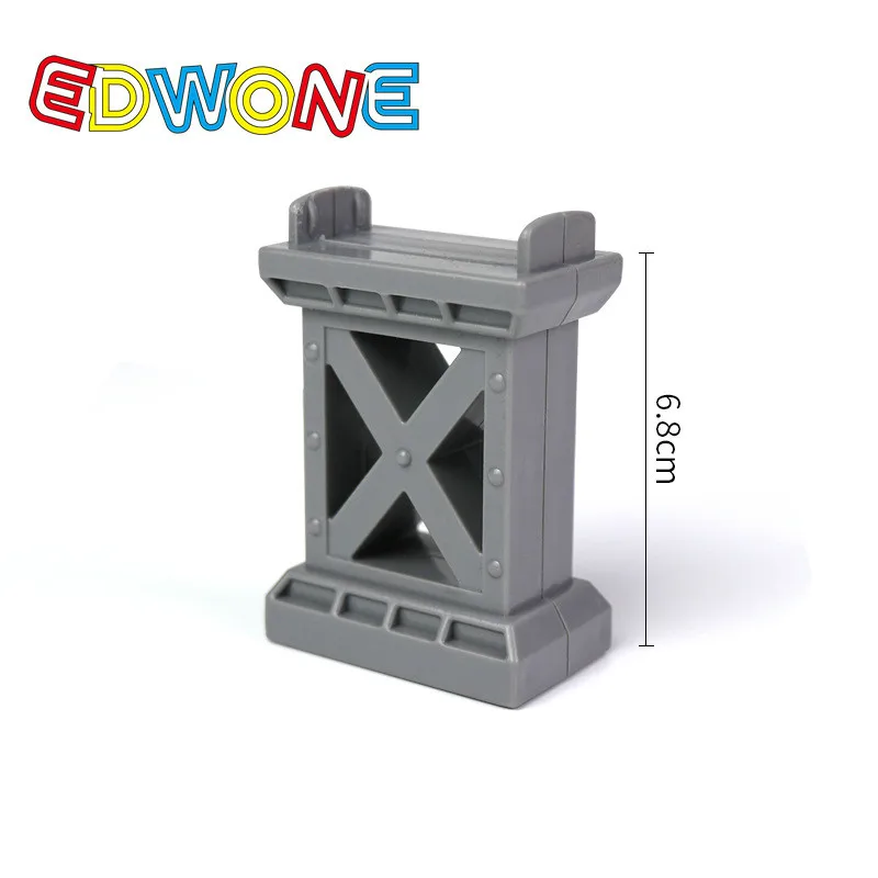 GRAY Plastic Pier EDWONE Томас деревянный поезд трек железнодорожные аксессуары все виды деревянных дорожек разнообразие Томас компонент обучающие игрушки - Цвет: GRAY Plastic Pier