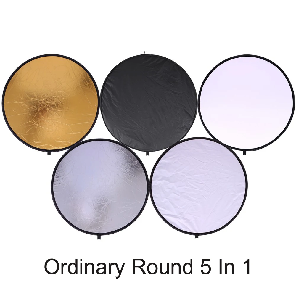 80 110cm 5 In 1 Light Reflector Photography Diffuser Handhold Multi Collapsible Portable Round Disc Reflector For Photo Studio