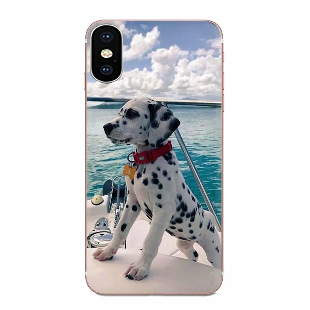 For Samsung Galaxy Note 5 8 9 S3 S4 S5 S6 S7 S8 S9 S10 5G mini Edge Plus Lite TPU Screen Protector Black And White Dalmatian Dog | Мобильные