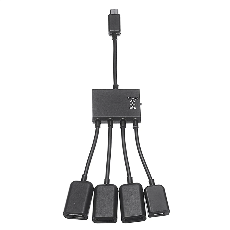 

4 порта Micro USB хост OTG Hub адаптер питания кабель для телефонов Android и планшетных ПК электронные аксессуары