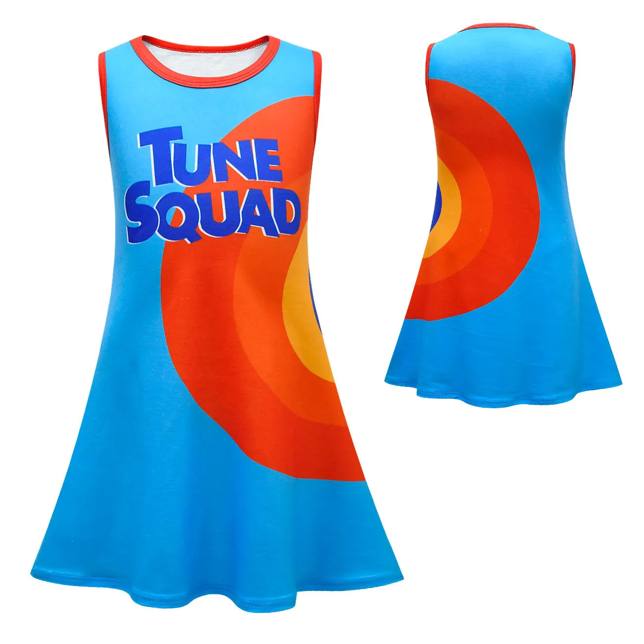 

Space Cosplay Lola Squad Mid-length skirt sleeveless Dress Girls Jam vest Costume