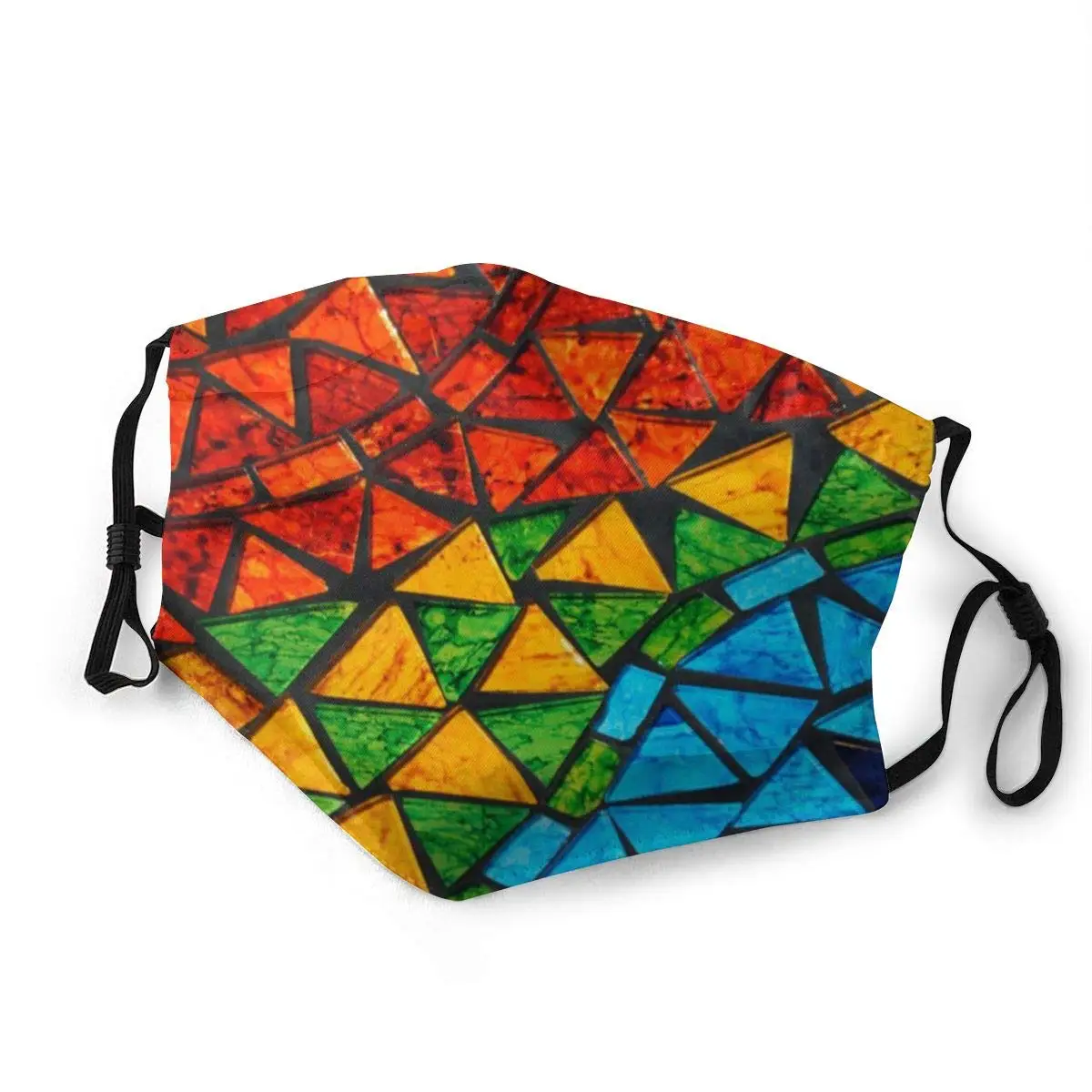

LAURA FERGUSON Half Face Mask with Filter Unisex Tactical Winter Face Cover for Color Geometry