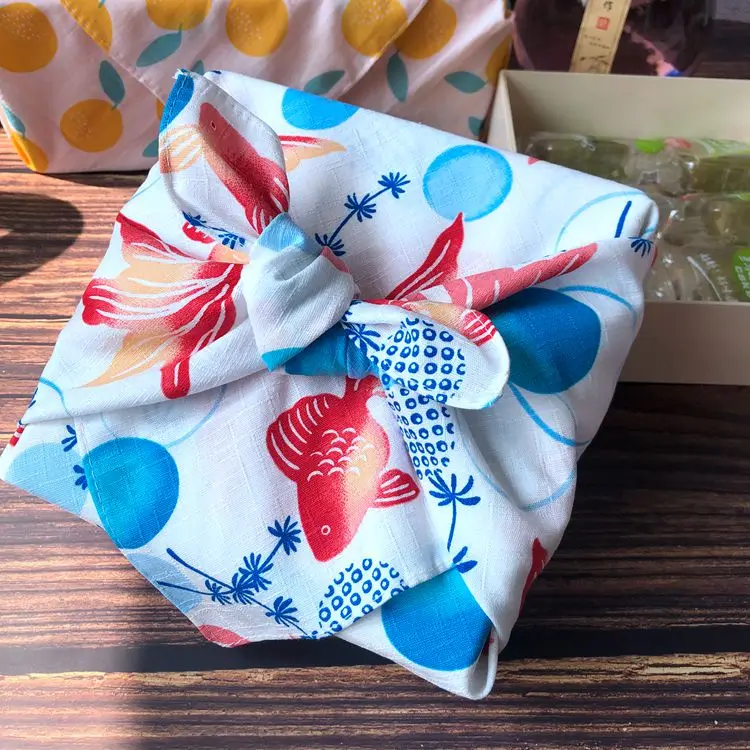 Хлопковый носовой платок Furoshiki в подарочной упаковке экологически чистый |