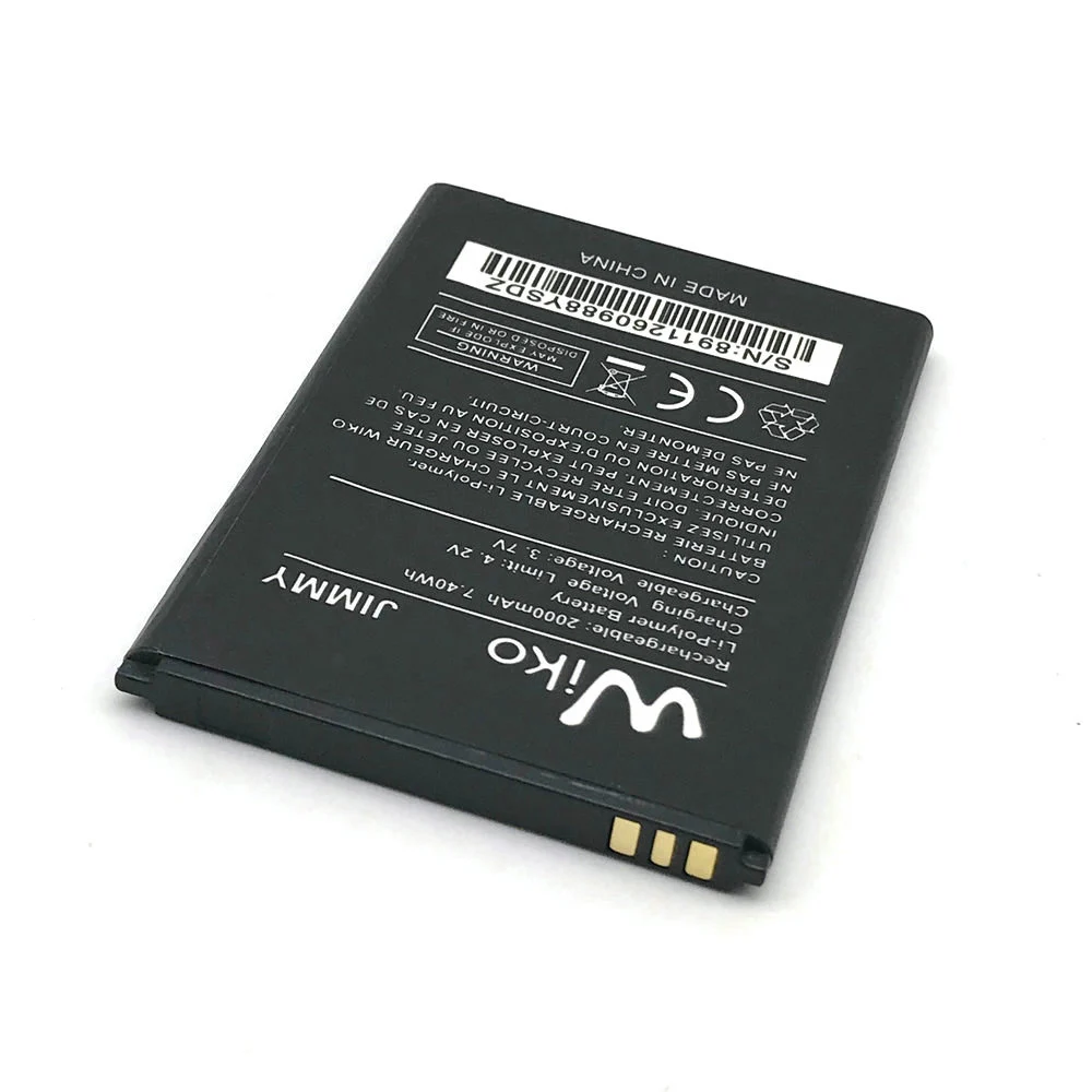Оригинальный аккумулятор Jimmy для телефона Wiko 100% мАч Замена литий полимерной