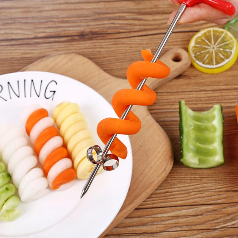 1 шт. спиральный нож для овощей инструмент резьбы измельчитель картофеля моркови