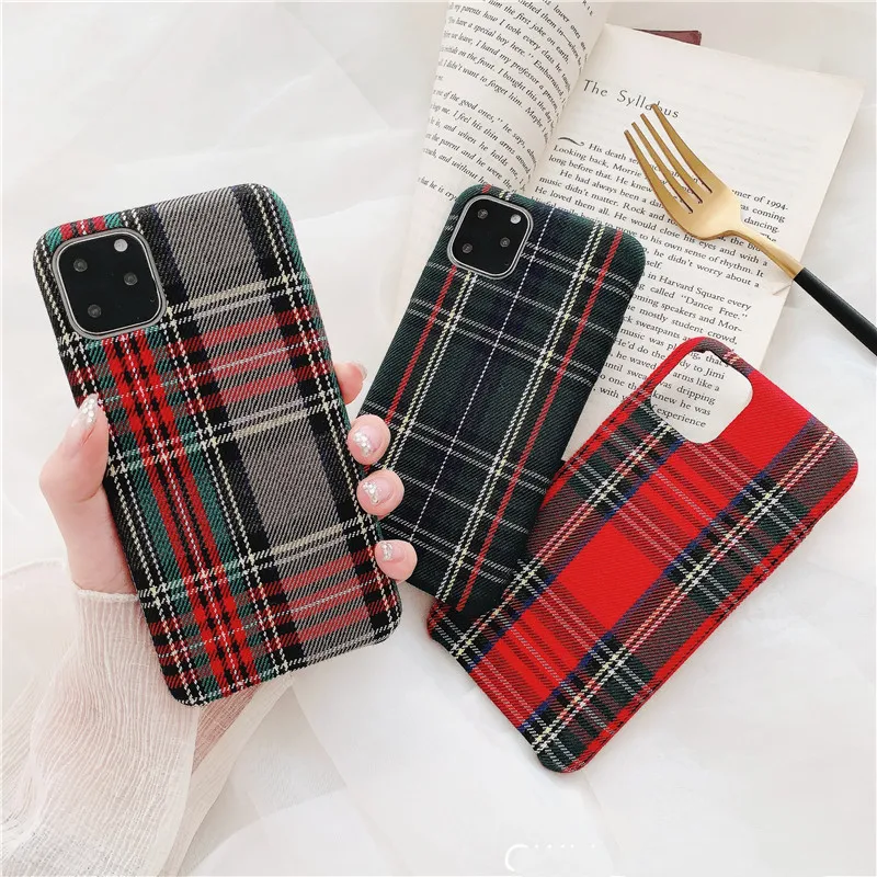 Gimfun теплый фланелевый клетчатый тканевый чехол для телефона для Iphone 11 чехол простой плюшевый тканевый чехол для Iphone 11 Pro Xs Max Xr X 6 7 8 Plus