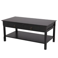simple two solid wood foot end table solid wood coffee table black for living room dining room bedroom office reception room