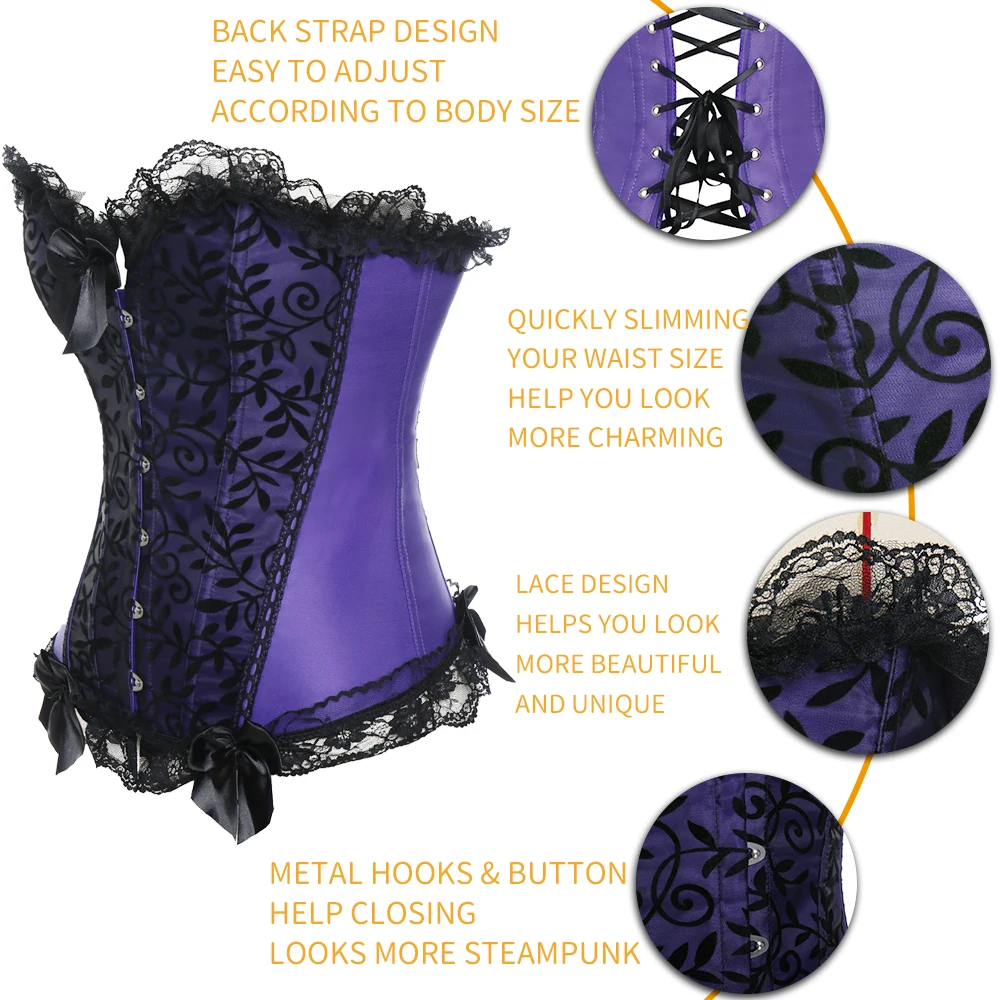 Женские сексуальные корсеты готический корсет Винтаж Плюс Размер Хэллоуин