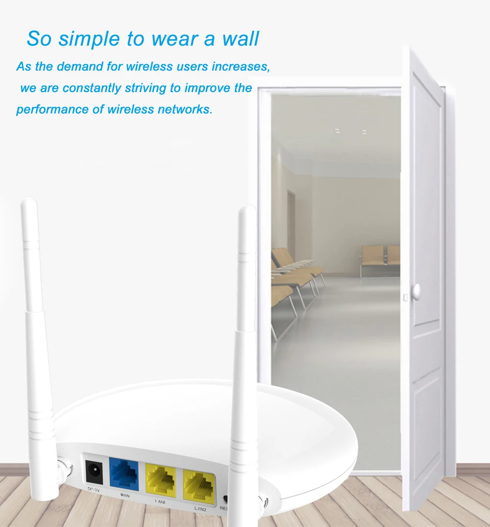 

WE1226 Wireless WiFi Router OpenWRT 300mbps 64MB 2 Lan Port 3dBi Antennas IEEE802.11N/G/B Protocol Access Point Home Wifi Router