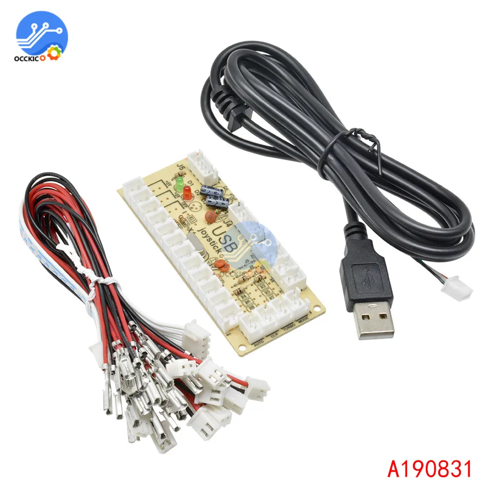 Нулевая задержка аркадная USB энкодер ПК к джойстику и кнопке для MAME Fight Stick плата управления
