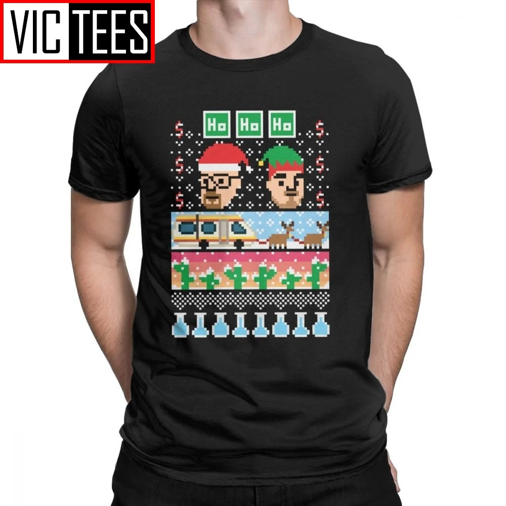 

Breaking Bad Ugly Christmas Style T-Shirt Men Walter White Leisure Cotton Tees Harajuku Short Sleeve T Shirts Europe Clothing