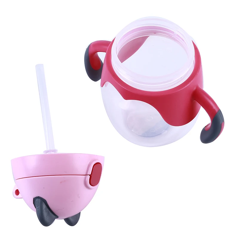 

Cute Baby Cup Handle Bottle Training Cup Children Learn Feeding Drinking Water Cup Feeder Baby Using