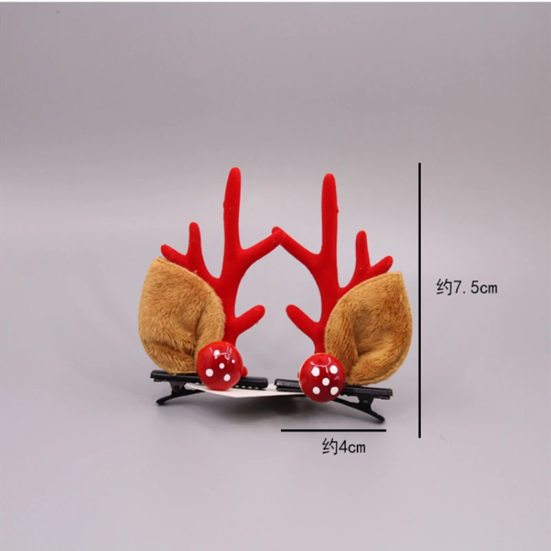 Заколки для волос с милыми ушками оленя рождественские заколки-пряжки цветами